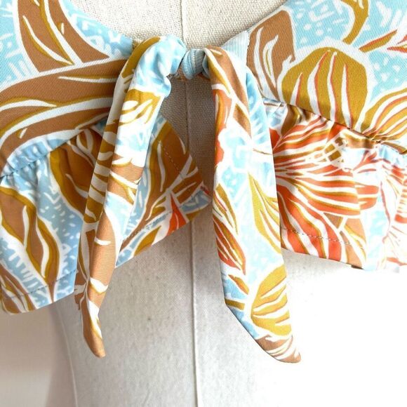 Roxy Island In The Sun Blue Printed Bikini Top XS - Picture 3 of 15